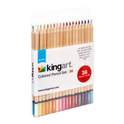 KINGART® Soft Core Colored Pencils Set of 36 Unique Vibrant Colors - Studio - KINGART®