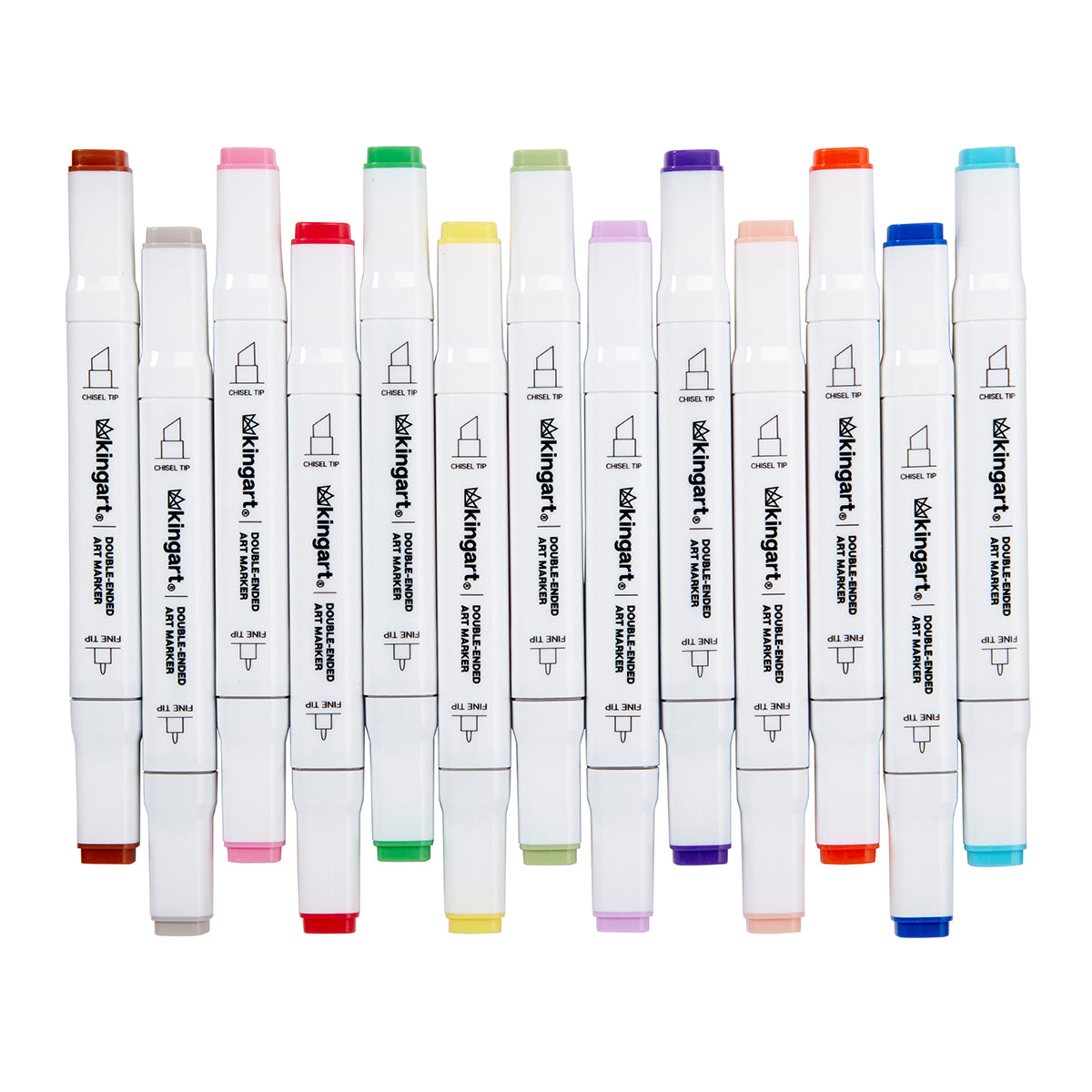 KINGART® PRO DoubleEnded Art Alcohol Markers, 60 Colors with Both Fine
