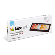 KINGART® Studio Metallic Watercolor Paint, Set of 6 Shimmery Colors - KINGART
