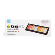 KINGART® Studio Metallic Watercolor Paint, Set of 6 Shimmery Colors - KINGART