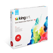 KINGART® Studio Watercolor Paint, 12ml (.4oz), Set of 48 Unique Colors - KINGART