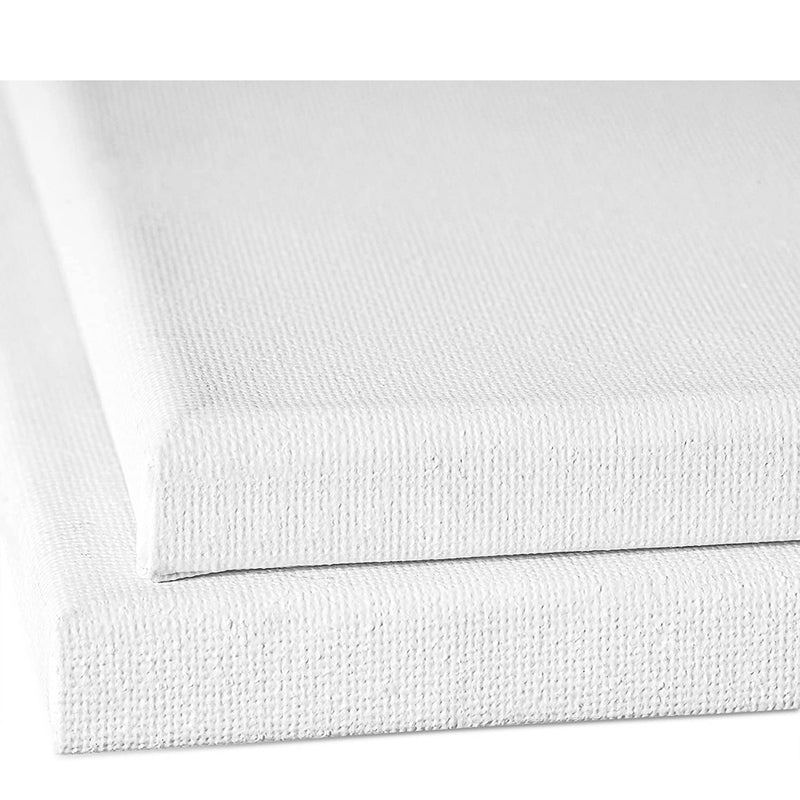 KINGART® Stretched White Canvas 12" x 16", 100% Cotton, Gesso-Primed, 6-Pack - KINGART