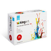 KINGART® Studio Acrylic Paint, 12ml (.4oz), Set of 80 Unique Colors - KINGART