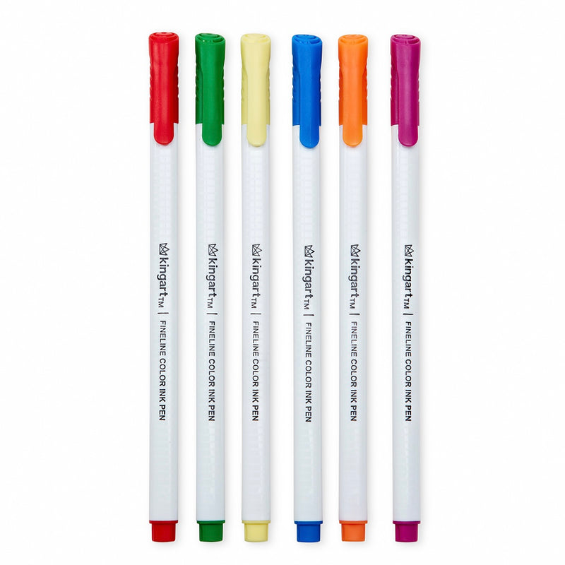 KINGART® Studio Fine Line Color Ink Pens, Set of 72 Unique Colors, Size 04 mm - KINGART