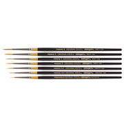 KINGART® Original Gold® 9350 Liner Series, Premium Golden Taklon Multimedia Artist Brushes, Set of 7 - Premium - KINGART®