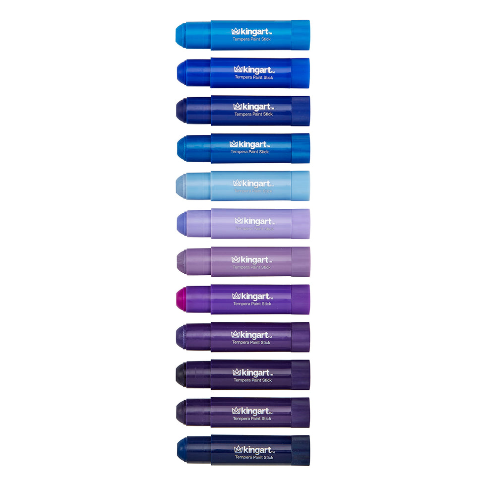 KINGART® Tempera Paint Sticks, 60 Vibrant Colors for Kids, Super Quick Drying, Works Great on