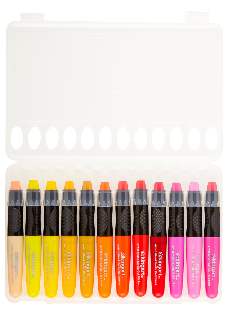 KINGART® Gel Stick Artist Mixed Media Watercolor Crayons, Set of 72