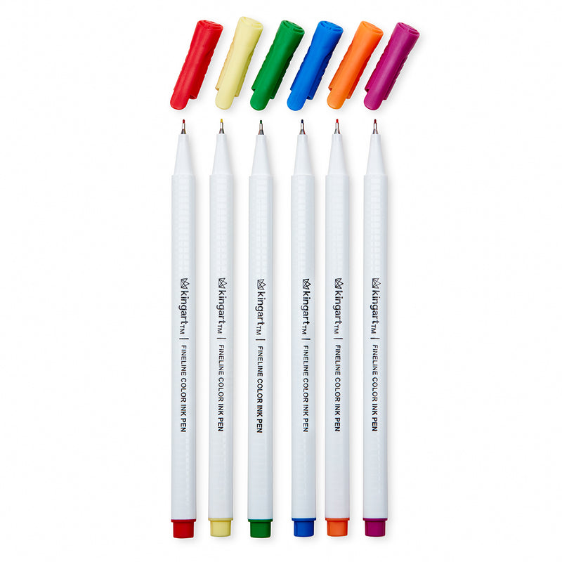 KINGART® Studio Fine Line Color Ink Pens, Set of 72 Unique Colors, Size 04 mm - KINGART