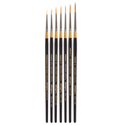KINGART® Original Gold® 9350 Liner Series, Premium Golden Taklon Multimedia Artist Brushes, Set of 7 - Premium - KINGART®