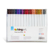 KINGART® Studio Fine Line Color Ink Pens, Set of 72 Unique Colors, Size 04 mm - Studio - KINGART®