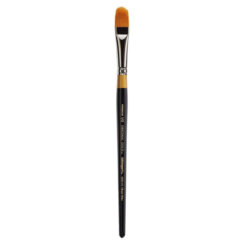 Filbert Rake Brush Texture, Leaves, & More: Taklon Filbert Rake Brushes — KINGART