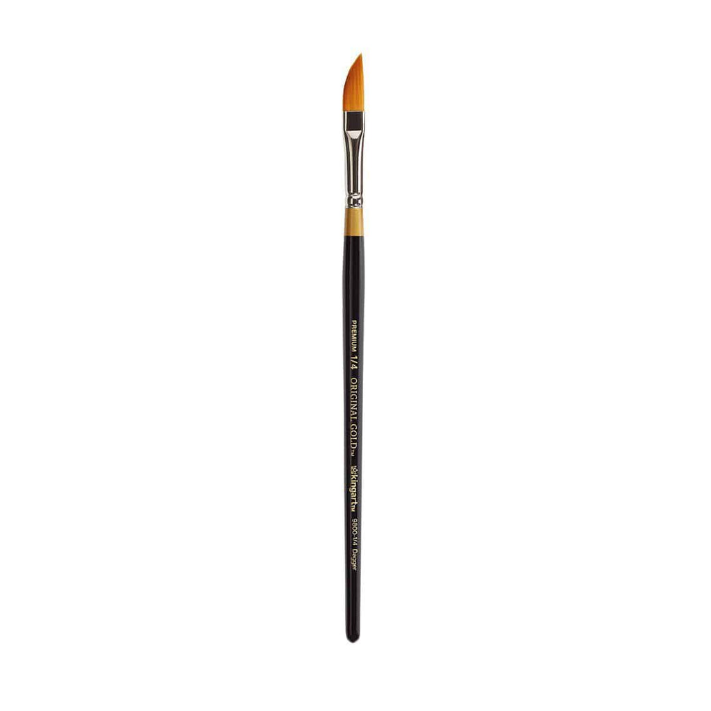 KINGART Premium Gold 9350 Serie - 7er Set Feiner Taklon-Pinsel Für Acryl, Öl, Aquarell & Mehr
