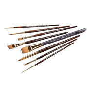KINGART® Finesse™ Kolinsky Sable Synthetic Blend Brushes, Gift Box, Set of 8 - KINGART