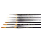 KINGART® Original Gold® 9040 Series, Golden Taklon Round Stroke, Set of 7 - KINGART