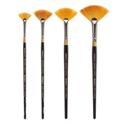 KINGART® Original Gold® 9200 Series, Golden Taklon Fan Blender, Set of 4 Unique Sizes - KINGART