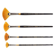 KINGART® Original Gold® 9200 Series, Golden Taklon Fan Blender, Set of 4 Unique Sizes - KINGART