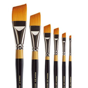 KINGART® Original Gold® 9400 Series, Golden Taklon Angular Shader, Set of 5 - KINGART