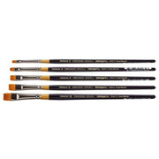 KINGART® Original Gold® 9450 Series, Golden Taklon Chisel Blender, Set of 5 - KINGART