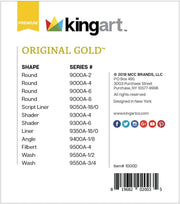 KINGART® Original Gold® Aqua Series, Golden Taklon Brushes, Gift Box, Set of 12 - KINGART