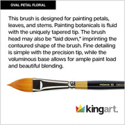 KINGART® Original Gold® Oval & Round Floral Petal Artist Brushes, Set of 3 - KINGART
