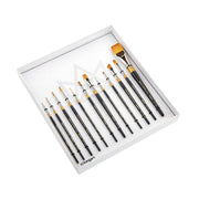 KINGART® Original Gold® Series, Golden Taklon Brushes, Gift Box, Set of 12 - KINGART