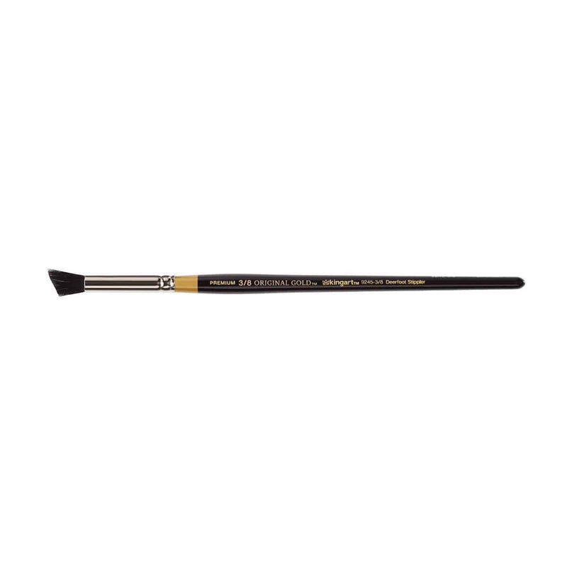 KINGART® Original Gold Specialty® 9245 Series, Russian Fitch Natural Blend Deerfoot Stippler Artist Brush - KINGART