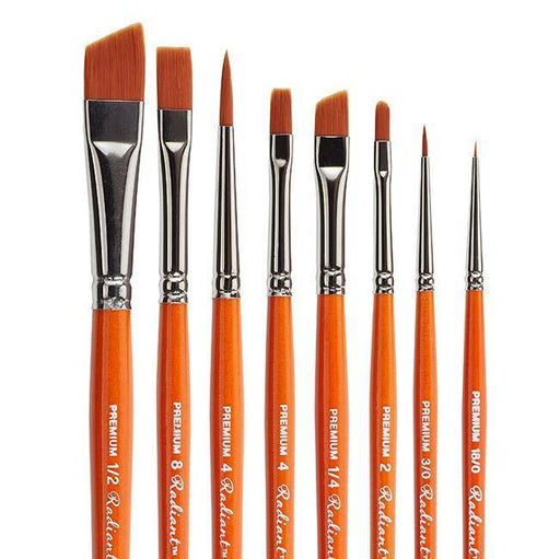 KINGART® Radiant™ Taklon Brushes, Set of 8 - KINGART