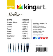 KINGART® Stellar™ Series Synthetic Blend Mixed Media Artist Brushes, Gift Box, Set of 8 - KINGART