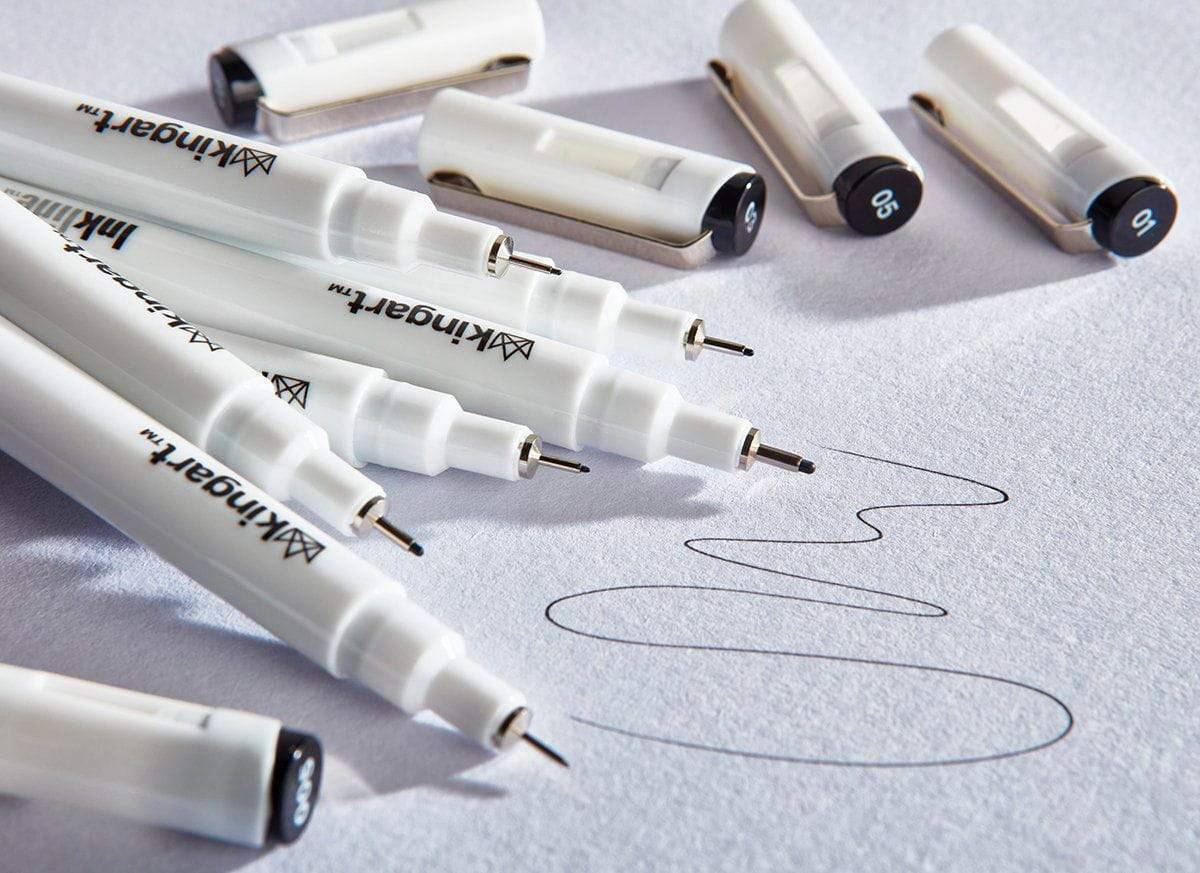 KINGART® Inkline™ Fine Line Art & Graphic Pens, Archival Black Japanese
