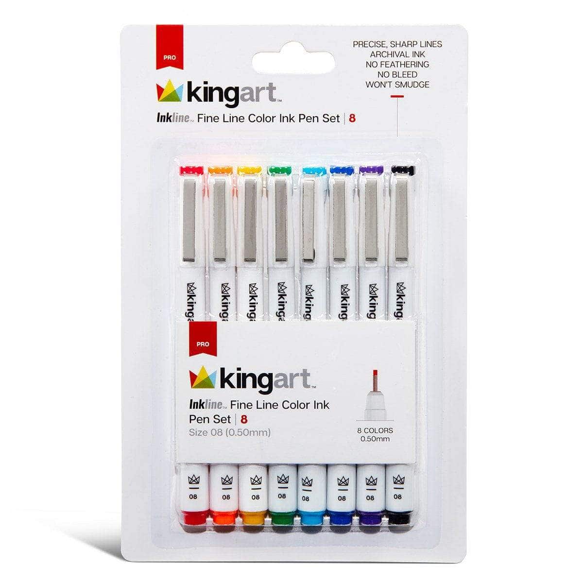 12 Colored 03 Fine Tip Color Inking Pens For Drawing Archival Waterpro - Art -n-Fly