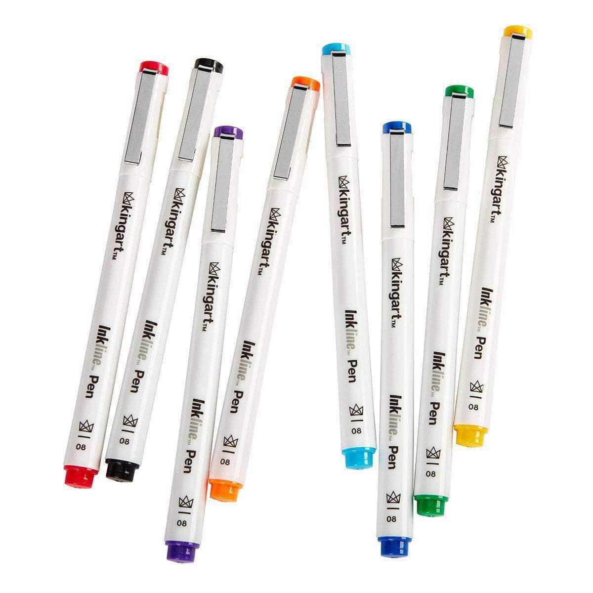 KINGART® Inkline™ Fine Line Art & Graphic Pens, Archival Japanese Ink