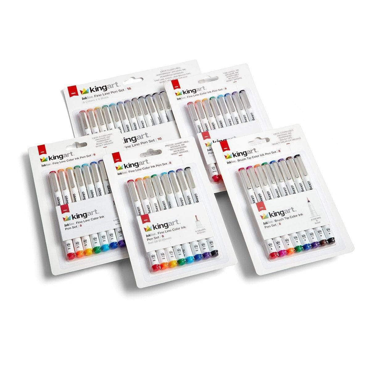 KINGART® Inkline™ Fine Line Art & Graphic Pens, Archival Japanese Ink