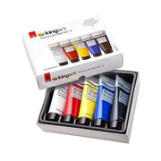 KINGART® PRO Artist Acrylic Paint, 75ml (2.54oz), Set of 5 Unique Colors - KINGART