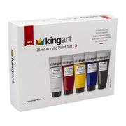 KINGART® PRO Artist Acrylic Paint, 75ml (2.54oz), Set of 5 Unique Colors - KINGART
