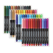 KINGART® PRO Color Brush Pens,  Water-Based Ink, Set of 48 Unique & Vivid Colors - KINGART