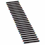 KINGART® PRO Double-Ended Sketch Markers, Alcohol-Based Ink, Fine & Chisel Tip, 24 Unique Colors - KINGART