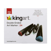 KINGART® PRO Double-Ended Sketch Markers, Alcohol-Based Ink, Fine & Chisel Tip, 24 Unique Colors - KINGART