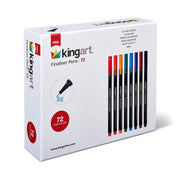 KINGART® PRO Fineliner Pens, 0.04mm Line Width, Triangular Ergonomic Barrel, Set of 72 Unique Colors - KINGART