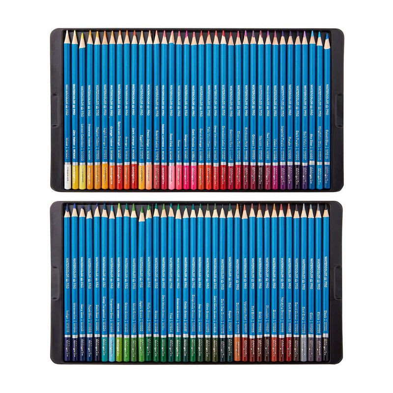 KINGART® PRO Watercolor Pencil Collection, Tin Case, Set of 72 Unique Colors - KINGART