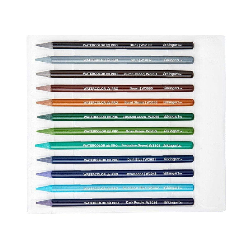 KINGART® PRO Woodless Watercolor Pencils, Set of 24 Colors - KINGART