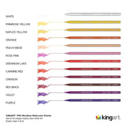 KINGART® PRO Woodless Watercolor Pencils, Set of 24 Colors - KINGART