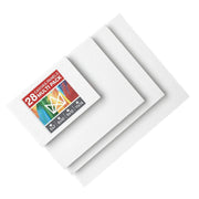 KINGART® Canvas Panels, Classic, Multiple Sizes, Set of 28 (7 ea. 5x7, 8x10, 9x12, 11x14) - KINGART