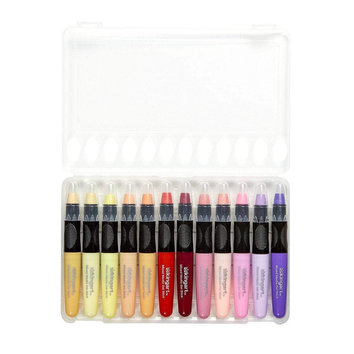 Mixed Media Gel Stick Crayons - 24 Pastel Colors — KINGART