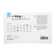 KINGART® Gel Stick Artist Mixed Media Crayons, Set of 24 Unique Pastel Colors - KINGART