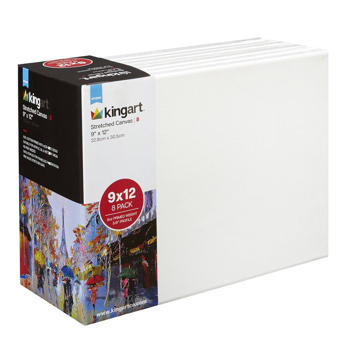 Kingart Canvas Panel 9 x 12 14 Pack