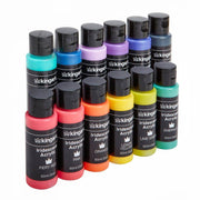 KINGART® Studio Acrylic Craft Paint, 60ml Bottle, Set of 12 Iridescent Colors - KINGART