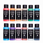 KINGART® Studio Acrylic Craft Paint, 60ml Bottle, Set of 12 Metallic Colors - KINGART