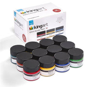 KINGART® Studio Acrylic Paint, 100ml Jars, Set of 12 Vivid Colors - KINGART