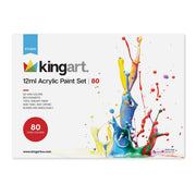 KINGART® Studio Acrylic Paint, 12ml (.4oz), Set of 80 Unique Colors - KINGART