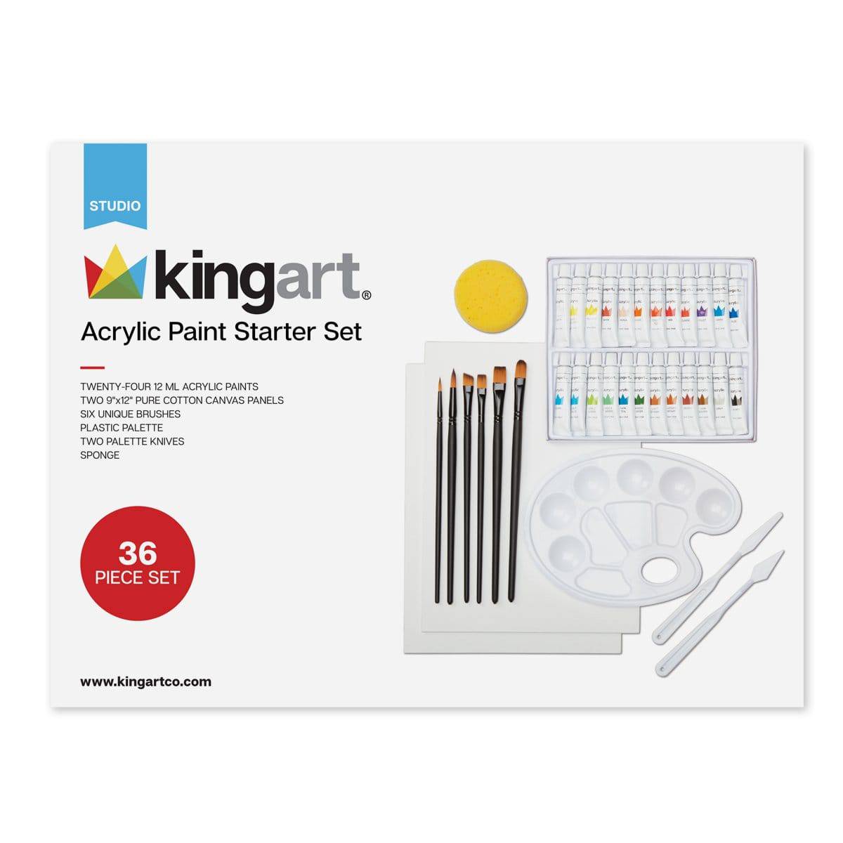 Shop Kingart 24-Piece Acrylic Paint & Easel Art Set